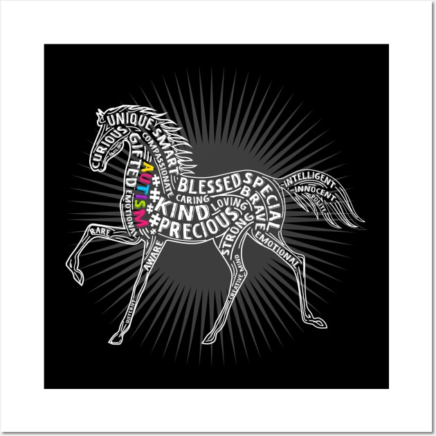 autism awareness horse Wall Art by Jandjprints